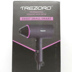 Compact Hair Dryer Styling Folding Pro w/ Attachments 1500w 100-127v Trezoro E28